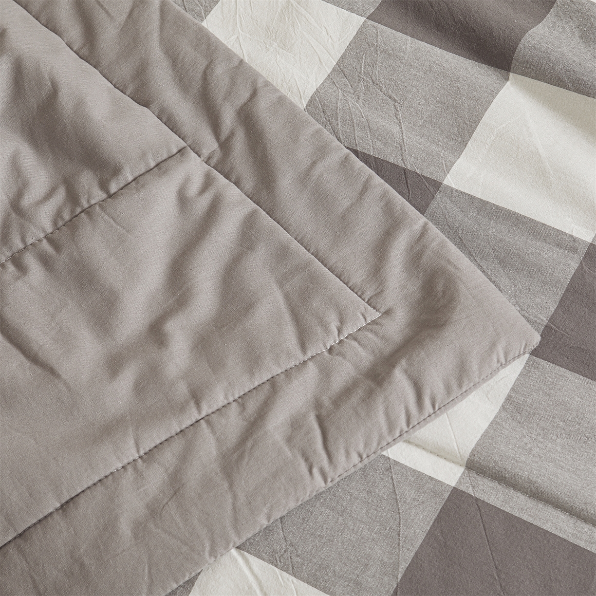 91家纺网 家纺一手货源 找家纺 鑫佰利 2026新款A类水洗棉新疆棉花夏被夏凉被空调被 灰中格