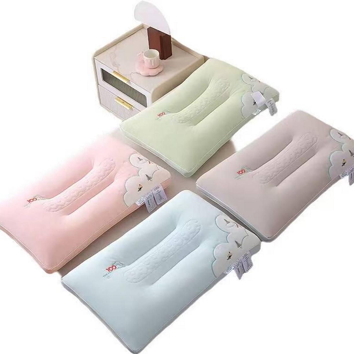 91家纺网 家纺一手货源 找家纺 （总）云熙枕业 2026春夏新款初雪凉感丝护颈枕枕头枕芯