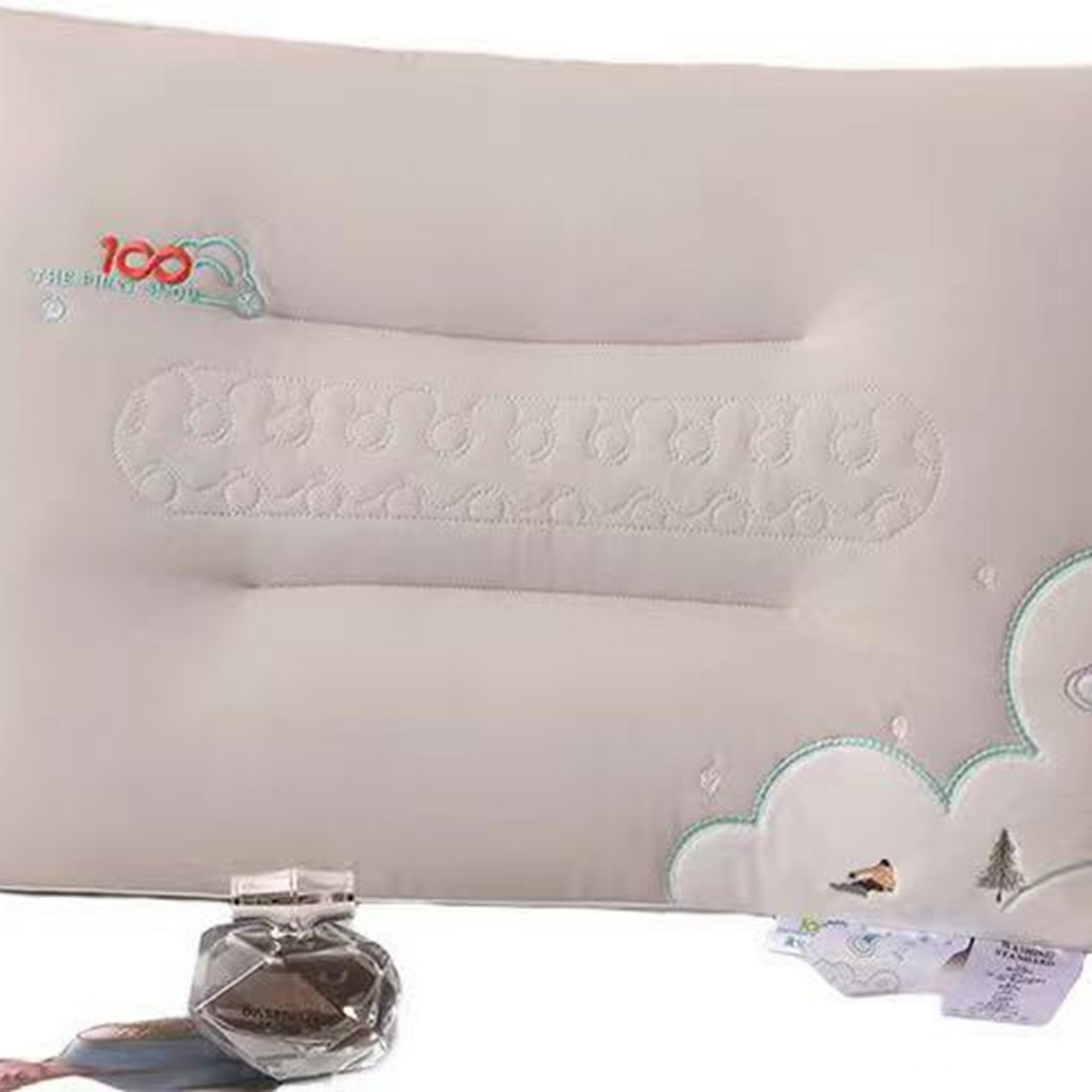 云熙枕业 2026春夏新款初雪凉感丝护颈枕枕头枕芯 灰