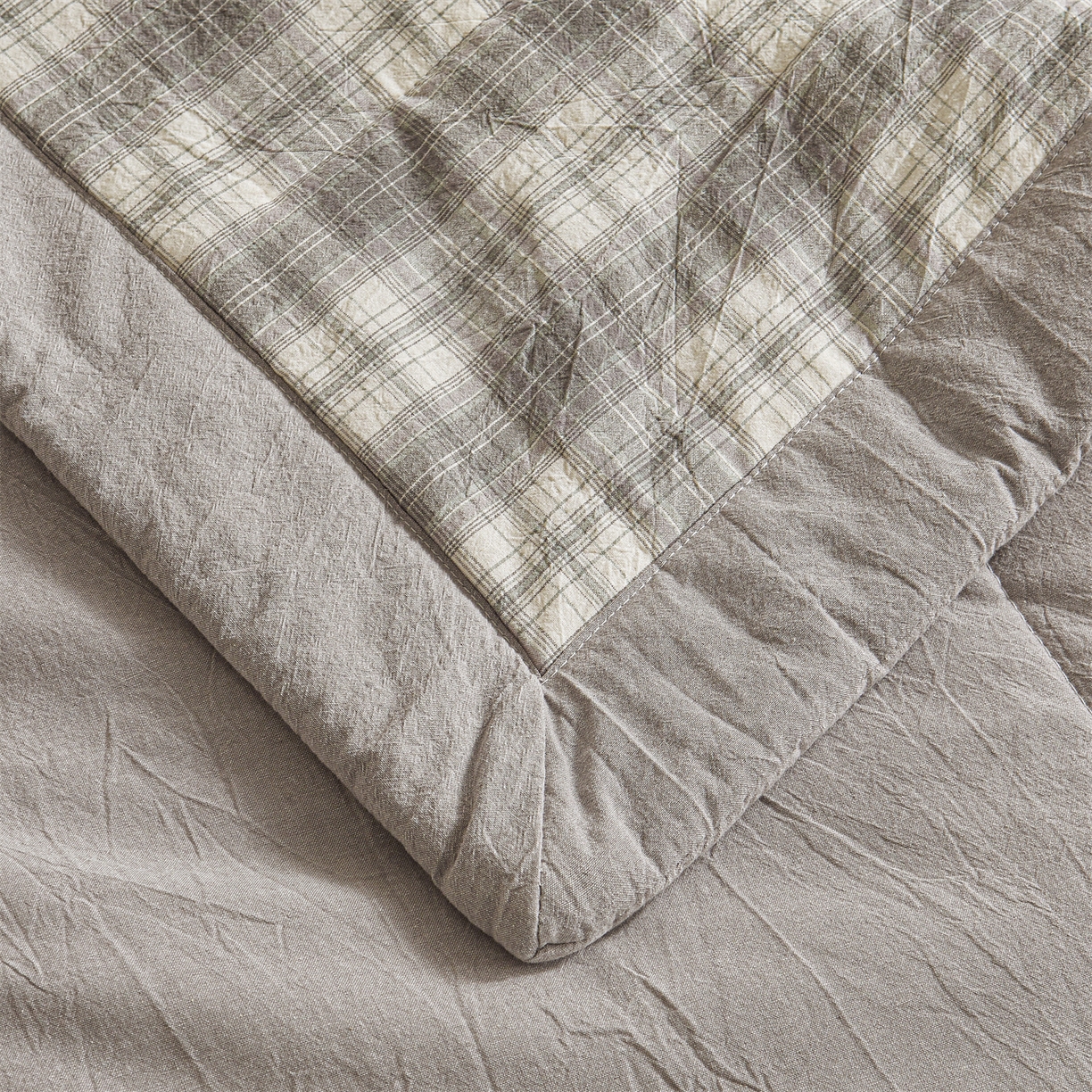 91家纺网 家纺一手货源 找家纺 鑫佰利 2026新款A类水洗棉新疆棉花夏被夏凉被空调被 格韵灰