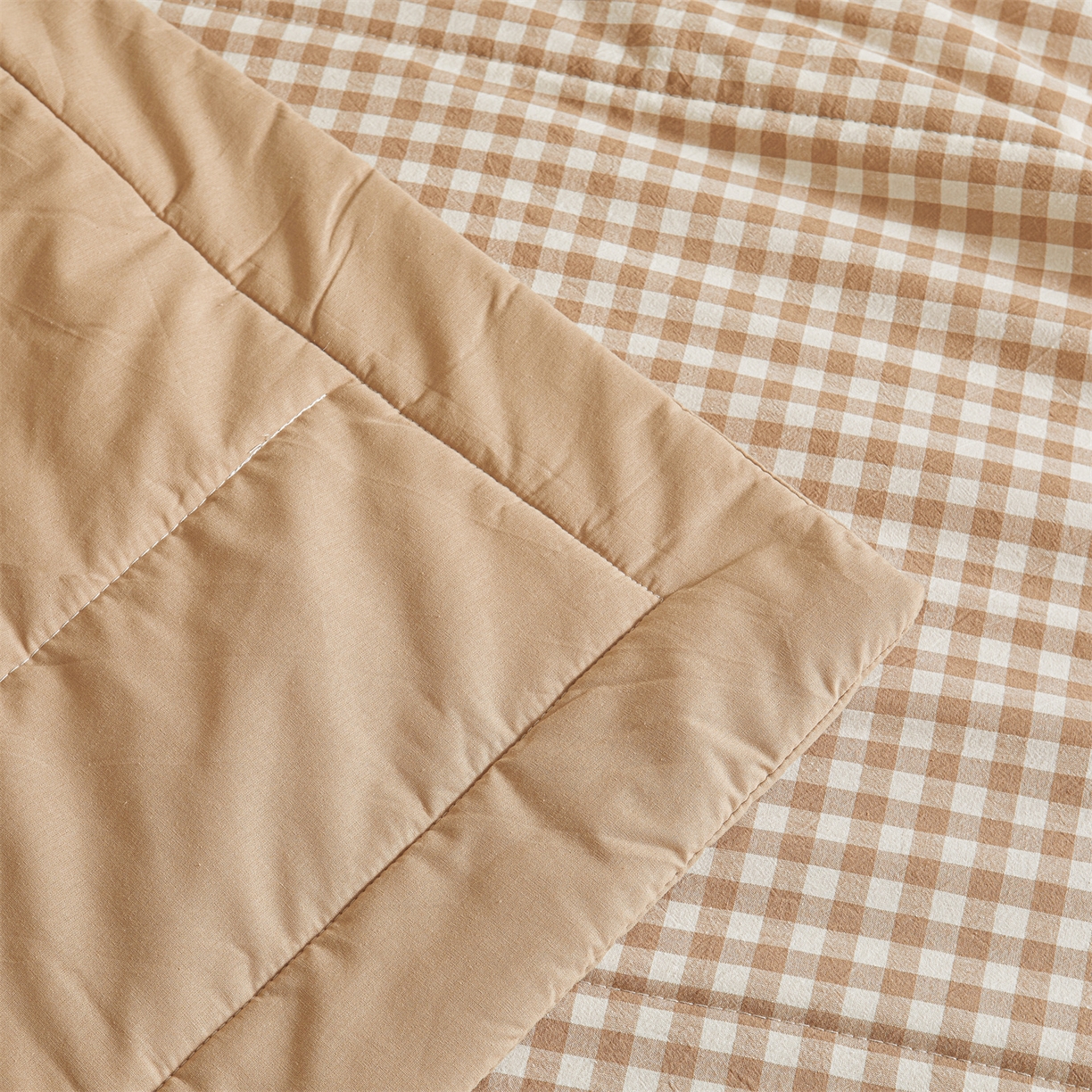 91家纺网 家纺一手货源 找家纺 鑫佰利 2026新款A类水洗棉新疆棉花夏被夏凉被空调被 咖小格