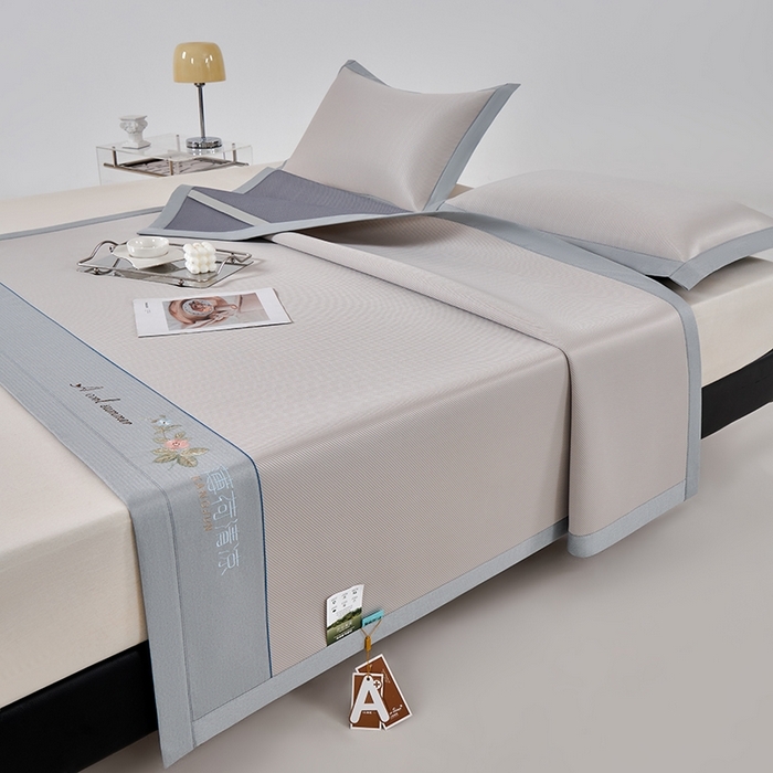 91家纺网 家纺一手货源 找家纺 （总）小牛席业 2026新款双PE高凉感-薄荷清凉冰丝席凉席藤席竹席草席凉感席