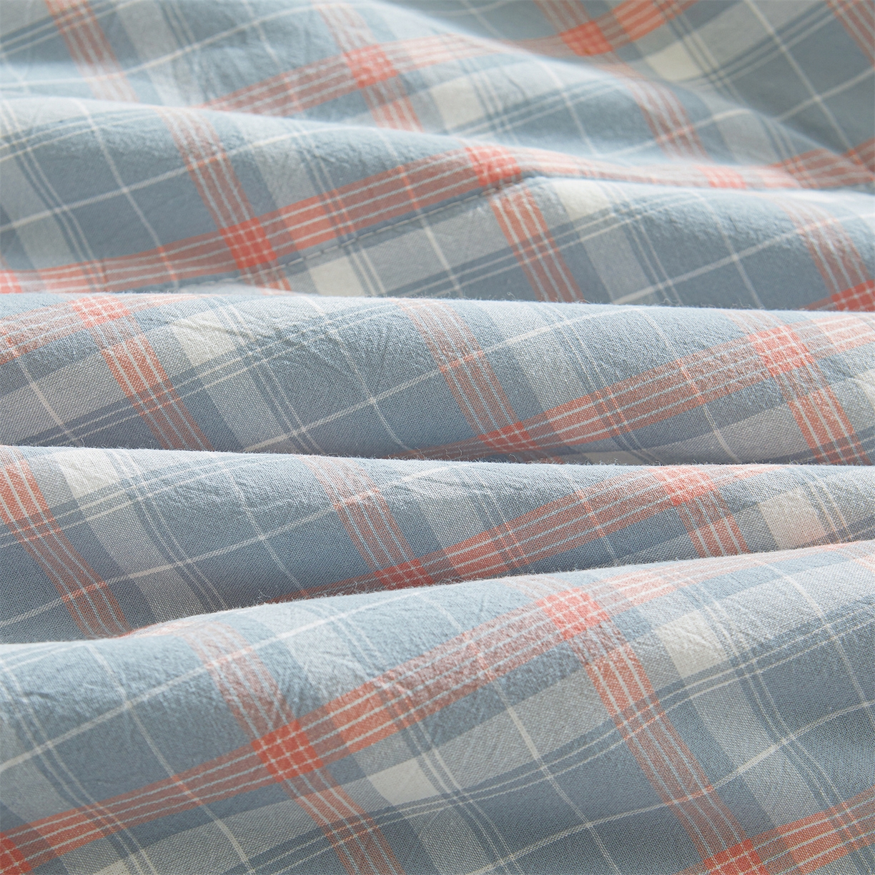 91家纺网 家纺一手货源 找家纺 鑫佰利 2026新款A类水洗棉新疆棉花夏被夏凉被空调被 清新格蓝