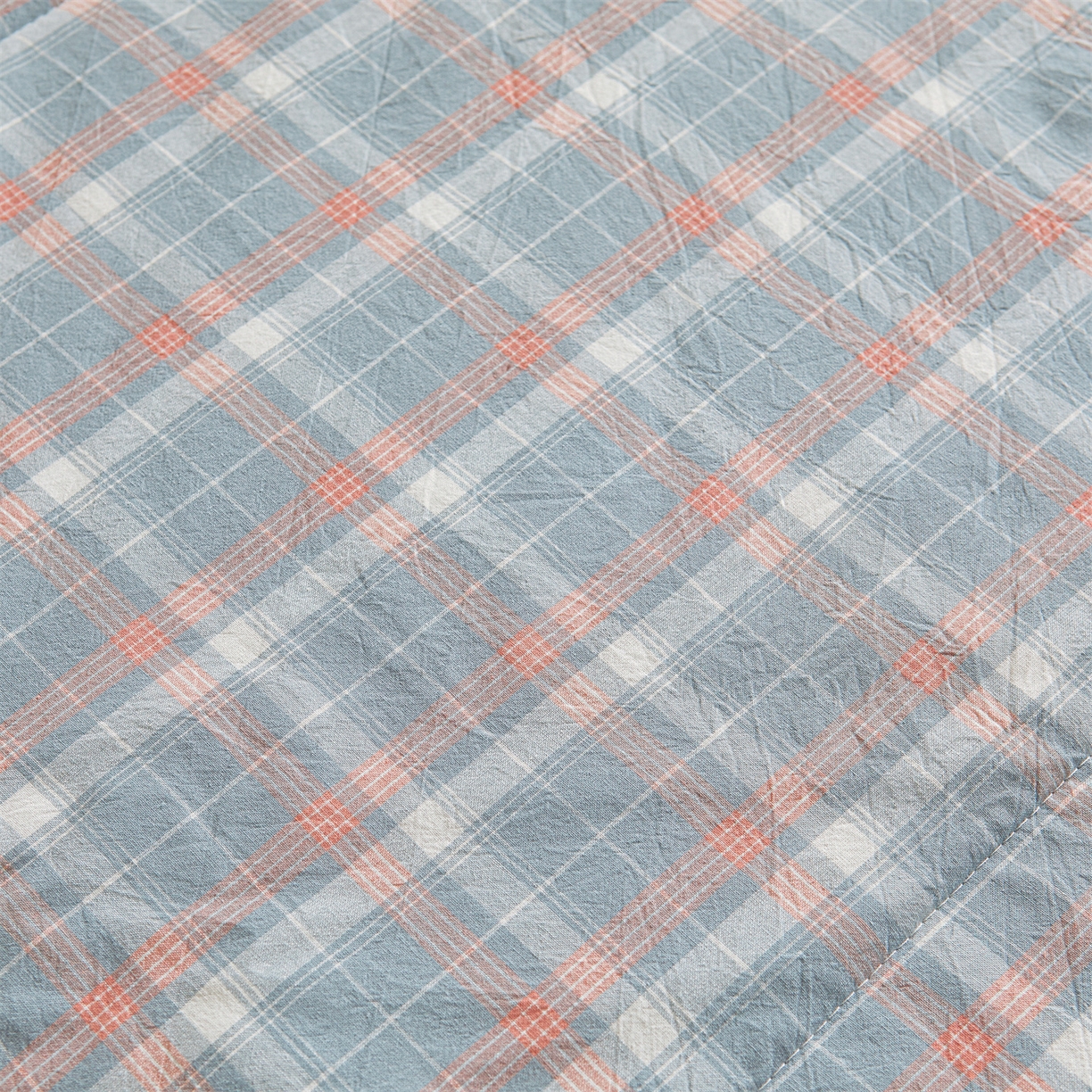 91家纺网 家纺一手货源 找家纺 鑫佰利 2026新款A类水洗棉新疆棉花夏被夏凉被空调被 清新格蓝