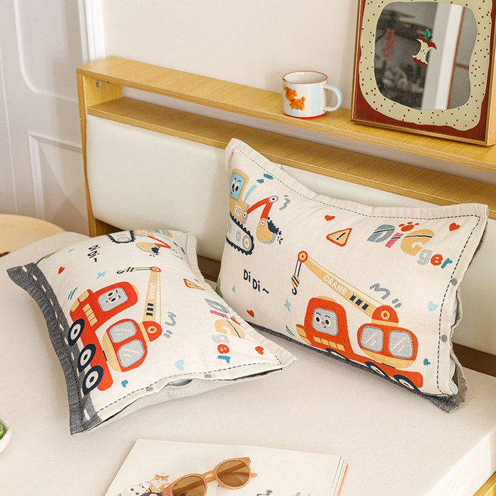 91家纺网 家纺一手货源 找家纺 （总）悦然毛巾被 2026新款全棉纯棉纱布儿童四层纱单枕套枕套单件