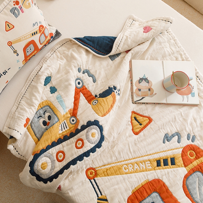 91家纺网 家纺一手货源 找家纺 （总）悦然毛巾被 2026新款全棉纯棉纱布儿童四层纱单枕套枕套单件