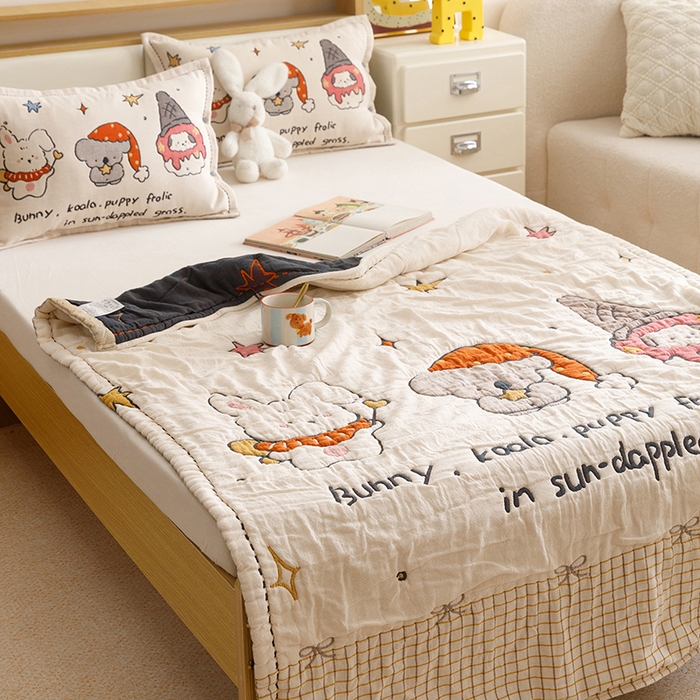 91家纺网 家纺一手货源 找家纺 悦然毛巾被 2026新款全棉纯棉纱布儿童四层纱单枕套枕套单件 星梦玩伴