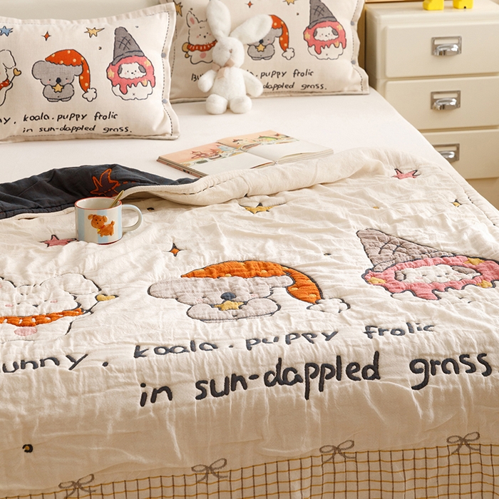 91家纺网 家纺一手货源 找家纺 悦然毛巾被 2026新款全棉纯棉纱布儿童四层纱单枕套枕套单件 星梦玩伴