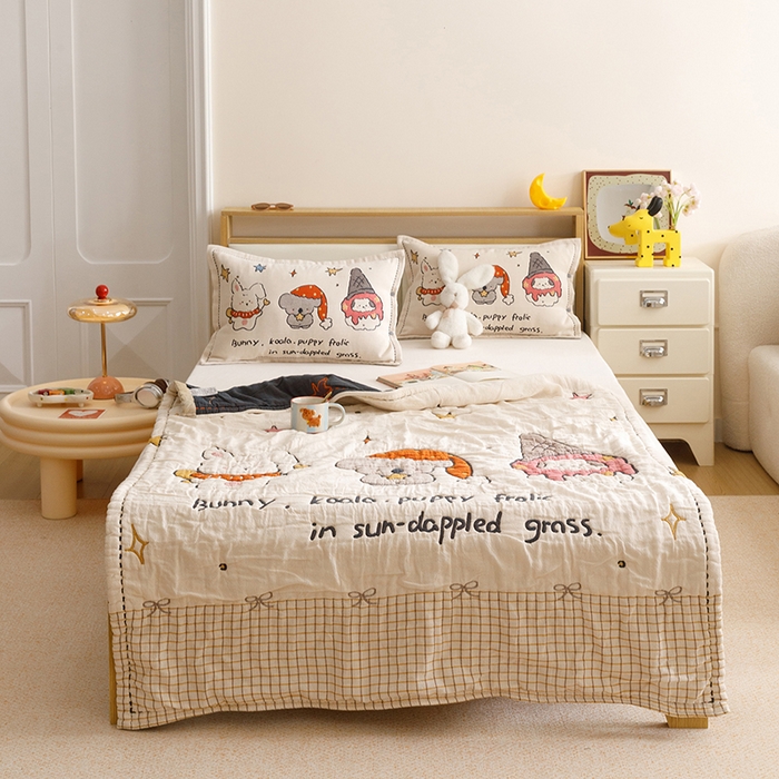 91家纺网 家纺一手货源 找家纺 悦然毛巾被 2026新款全棉纯棉纱布儿童四层纱单枕套枕套单件 星梦玩伴