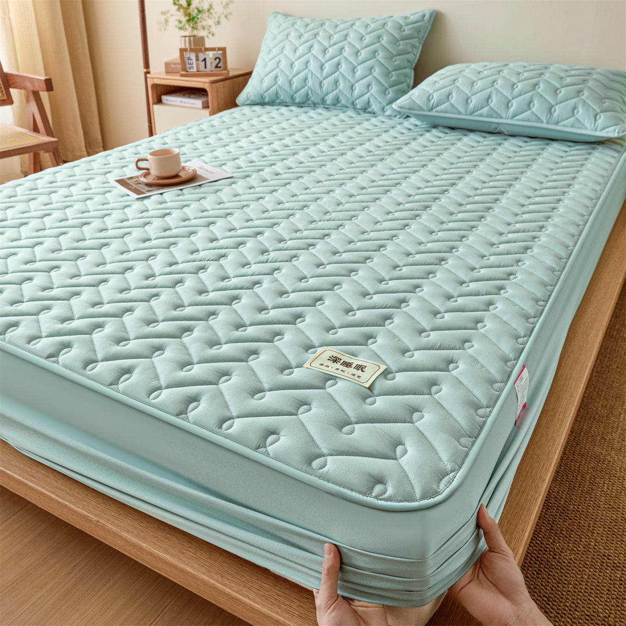 91家纺网 家纺一手货源 找家纺 （总）九亭家纺 2026新款A类深睡眠防水夹棉床笠