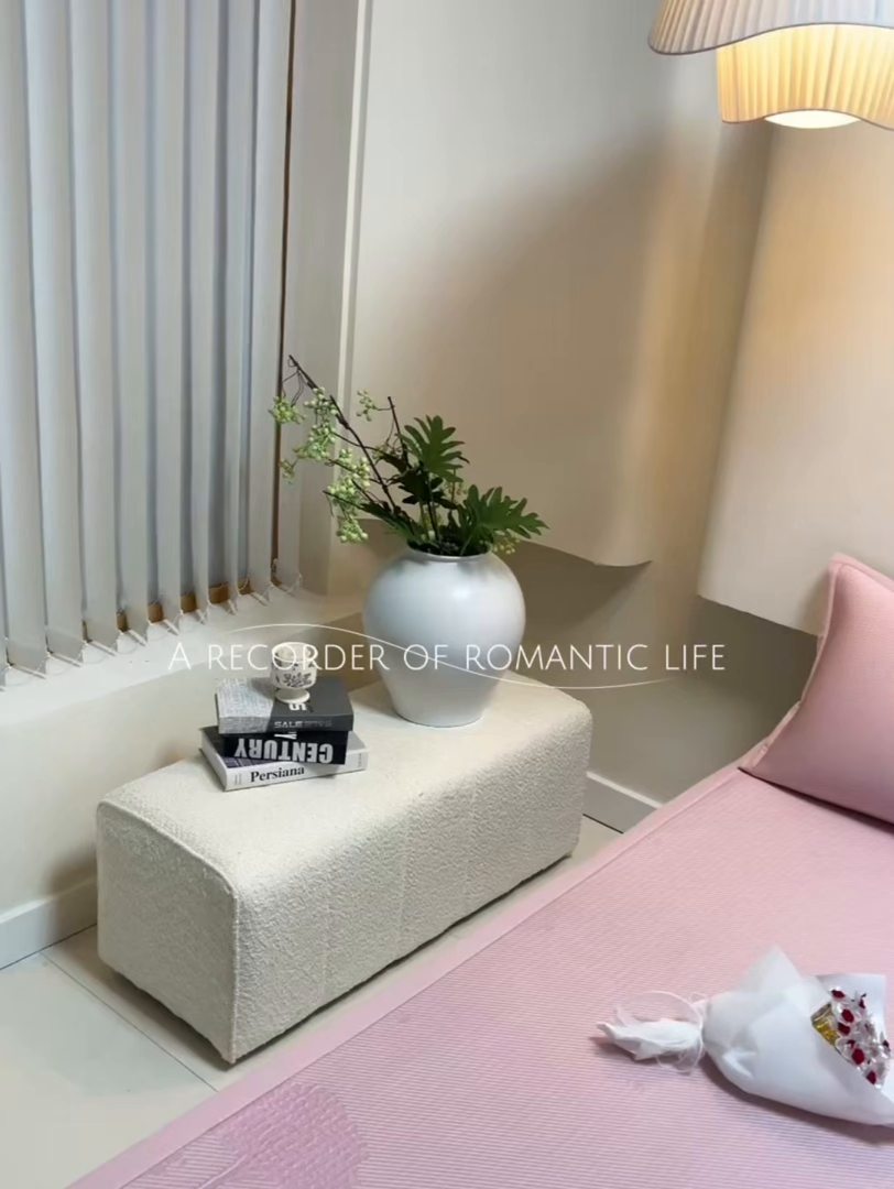 91家纺网 家纺一手货源 找家纺 莱家富 2026新款A类凉感豆豆席-平铺款 平铺款-发财树粉色