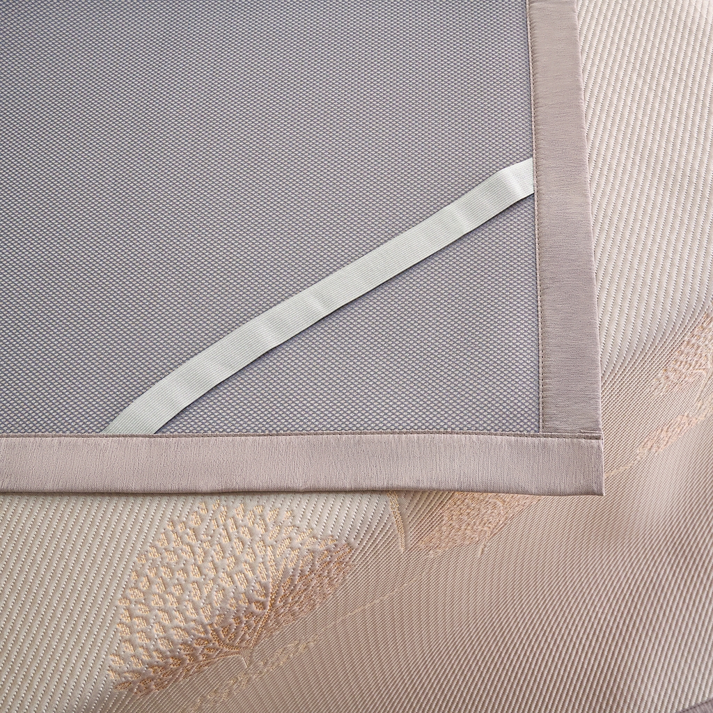 91家纺网 家纺一手货源 找家纺 莱家富 2026新款A类凉感豆豆席-平铺款 平铺款-发财树咖色