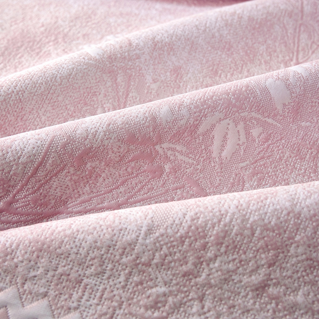 91家纺网 家纺一手货源 找家纺 莱家富 2026新款A类凉感豆豆席-平铺款 平铺款-喜上眉梢粉色