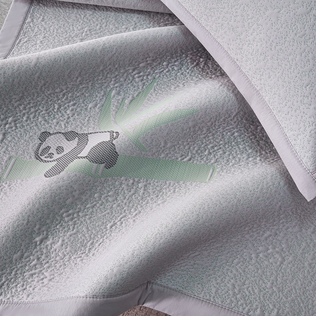 91家纺网 家纺一手货源 找家纺 莱家富 2026新款A类凉感豆豆席-平铺款 平铺款-熊猫灰