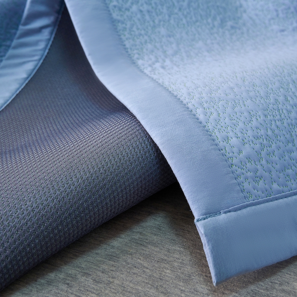 91家纺网 家纺一手货源 找家纺 莱家富 2026新款A类凉感豆豆席-平铺款 平铺款-熊猫蓝