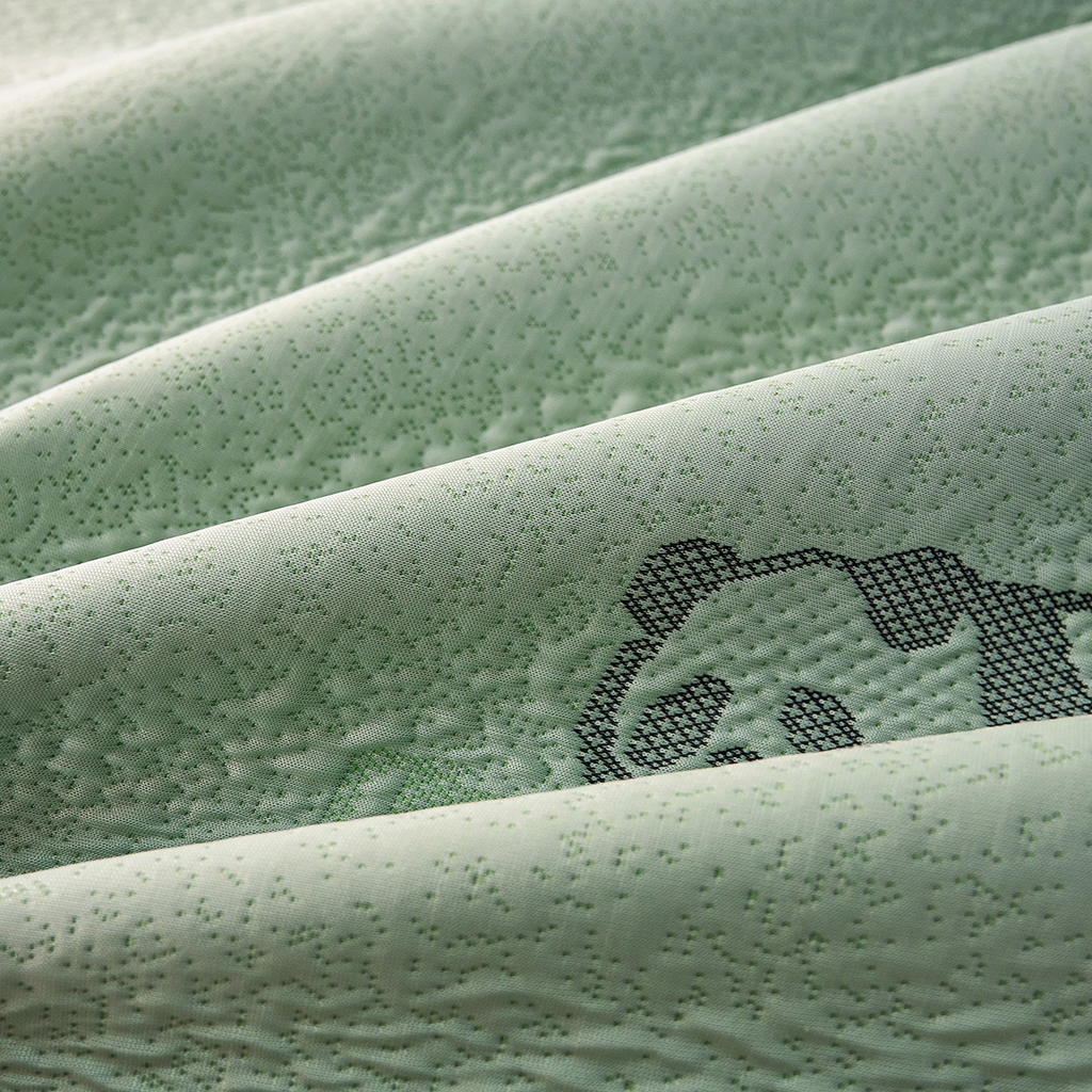 91家纺网 家纺一手货源 找家纺 莱家富 2026新款A类凉感豆豆席-平铺款 平铺款-熊猫绿