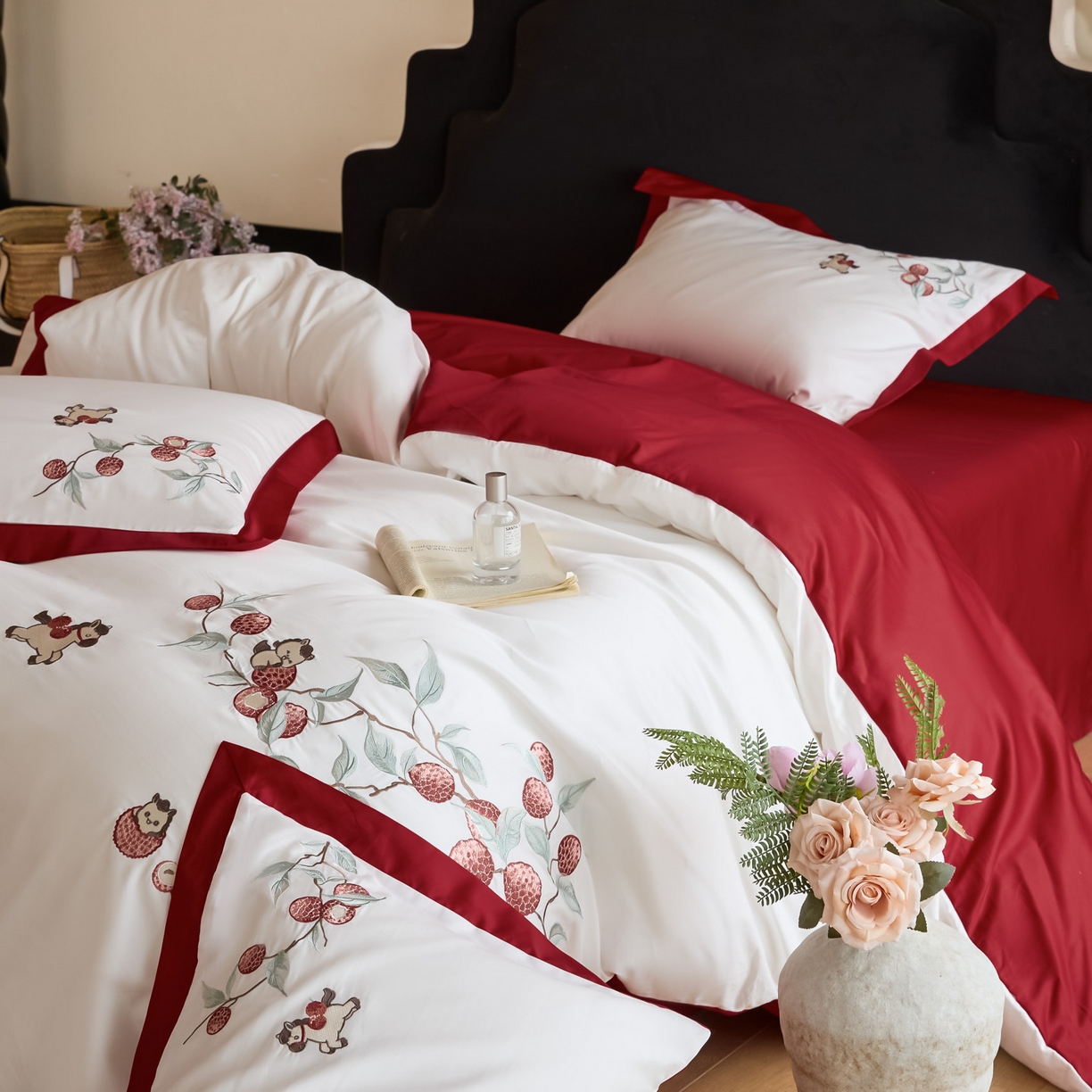 91家纺网 家纺一手货源 找家纺 （总）绒掌柜家纺（品质焕新） 2026新品100S长绒棉精密刺绣四件套-马到荔成系列-版权产品-礼盒装