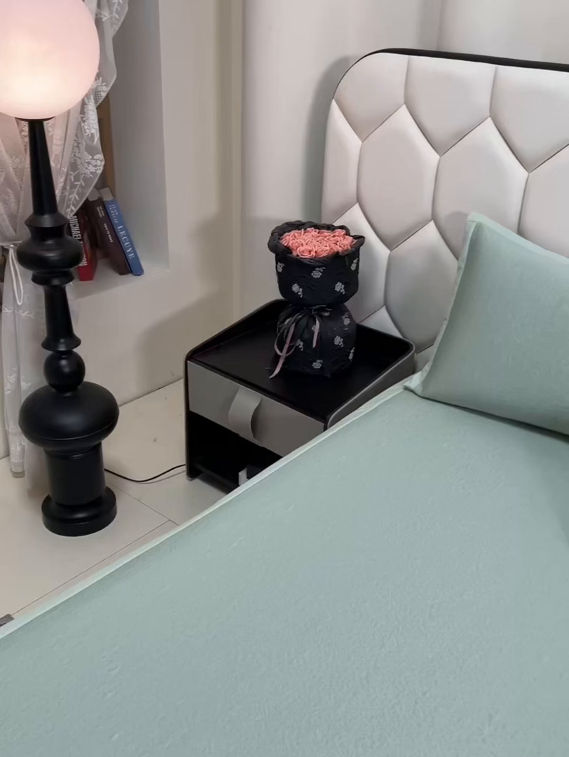 91家纺网 家纺一手货源 找家纺 莱家富 2026新款A类凉感豆豆席-平铺款 平铺款-熊猫绿