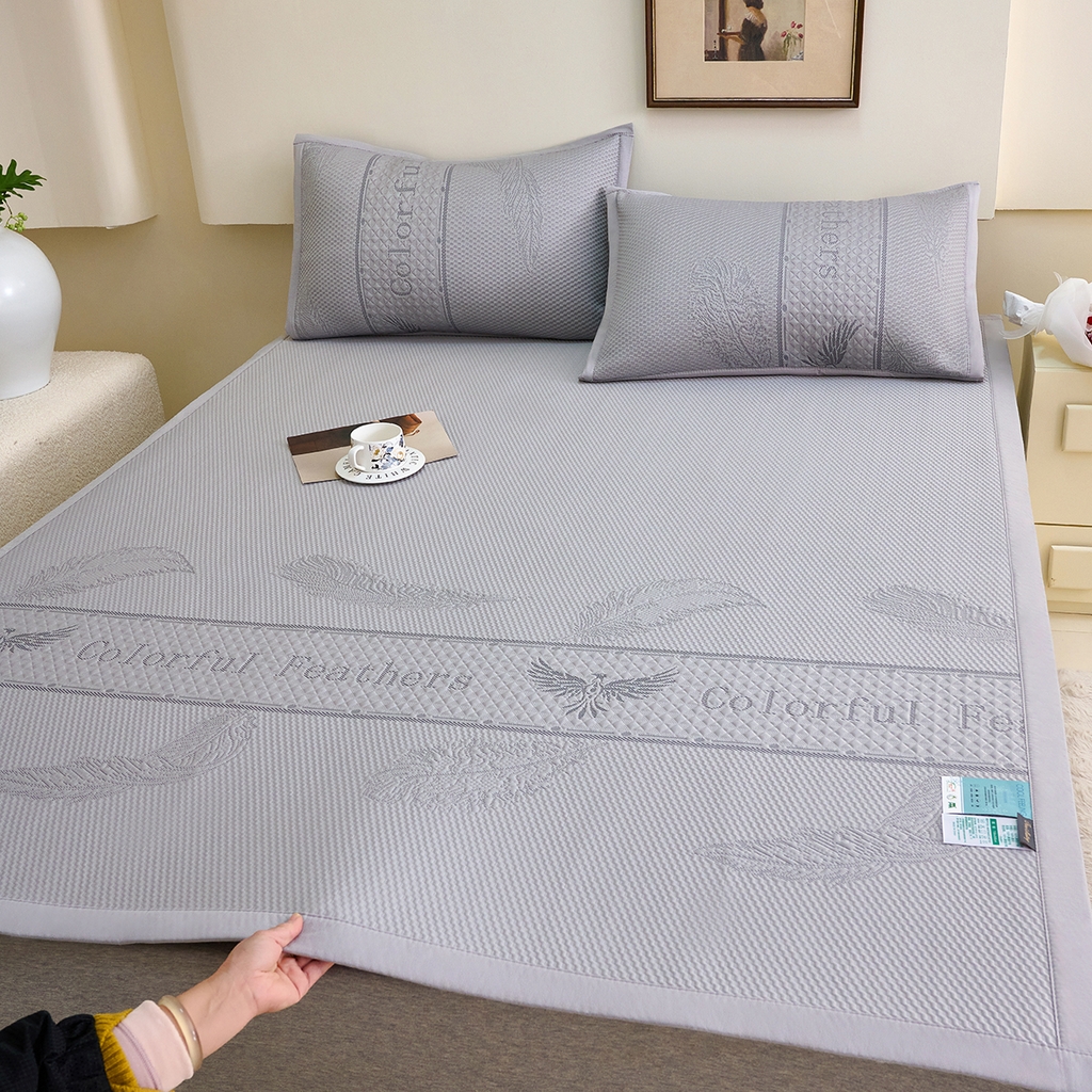 莱家富 2026新款A类凉感豆豆席-平铺款 平铺款-羽毛灰