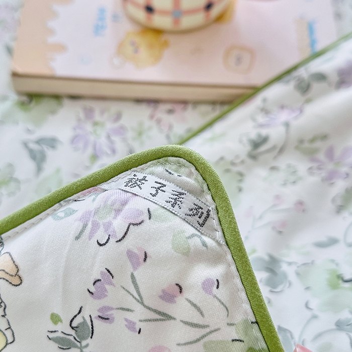 91家纺网 家纺一手货源 找家纺 宜家坊 2026新款A类针织棉嘟嘟被夏被春秋被空调被儿童学生被子被芯 花枝兔