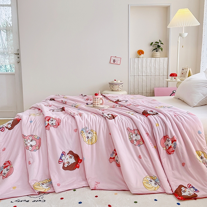 91家纺网 家纺一手货源 找家纺 宜家坊 2026新款A类针织棉嘟嘟被夏被春秋被空调被儿童学生被子被芯 小公举