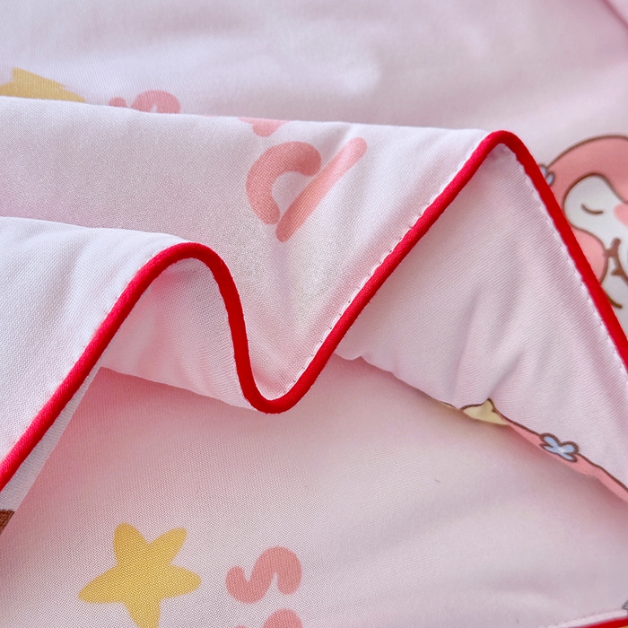 91家纺网 家纺一手货源 找家纺 宜家坊 2026新款A类针织棉嘟嘟被夏被春秋被空调被儿童学生被子被芯 小公举