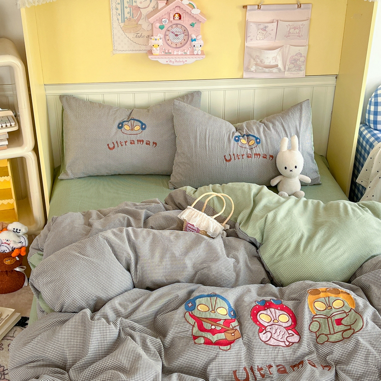 91家纺网 家纺一手货源 找家纺 （总）宜家坊 2026直播热款卡通贴布绣加厚仿棉古棉单人双人单倍套三四件套