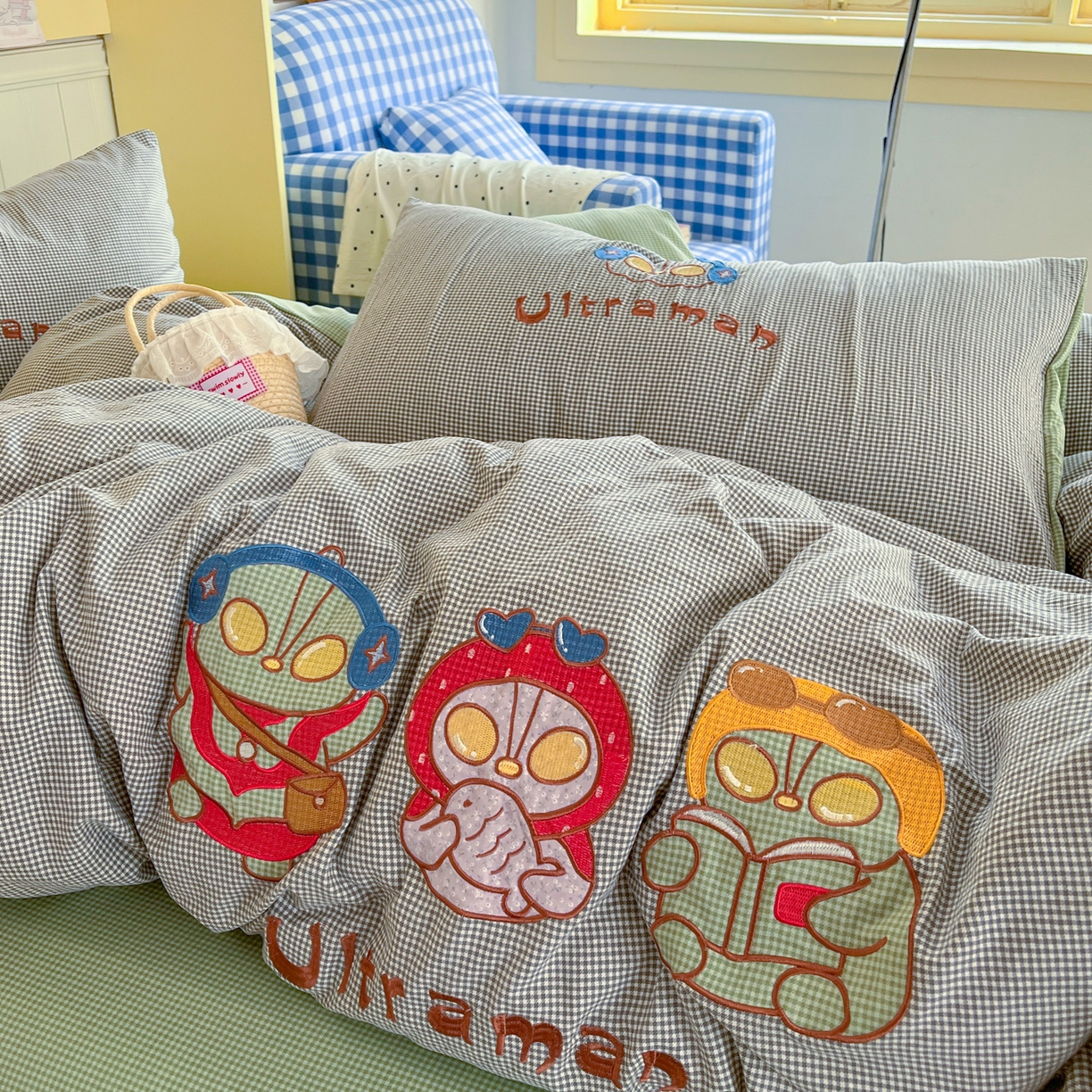 91家纺网 家纺一手货源 找家纺 （总）宜家坊 2026直播热款卡通贴布绣加厚仿棉古棉单人双人单倍套三四件套