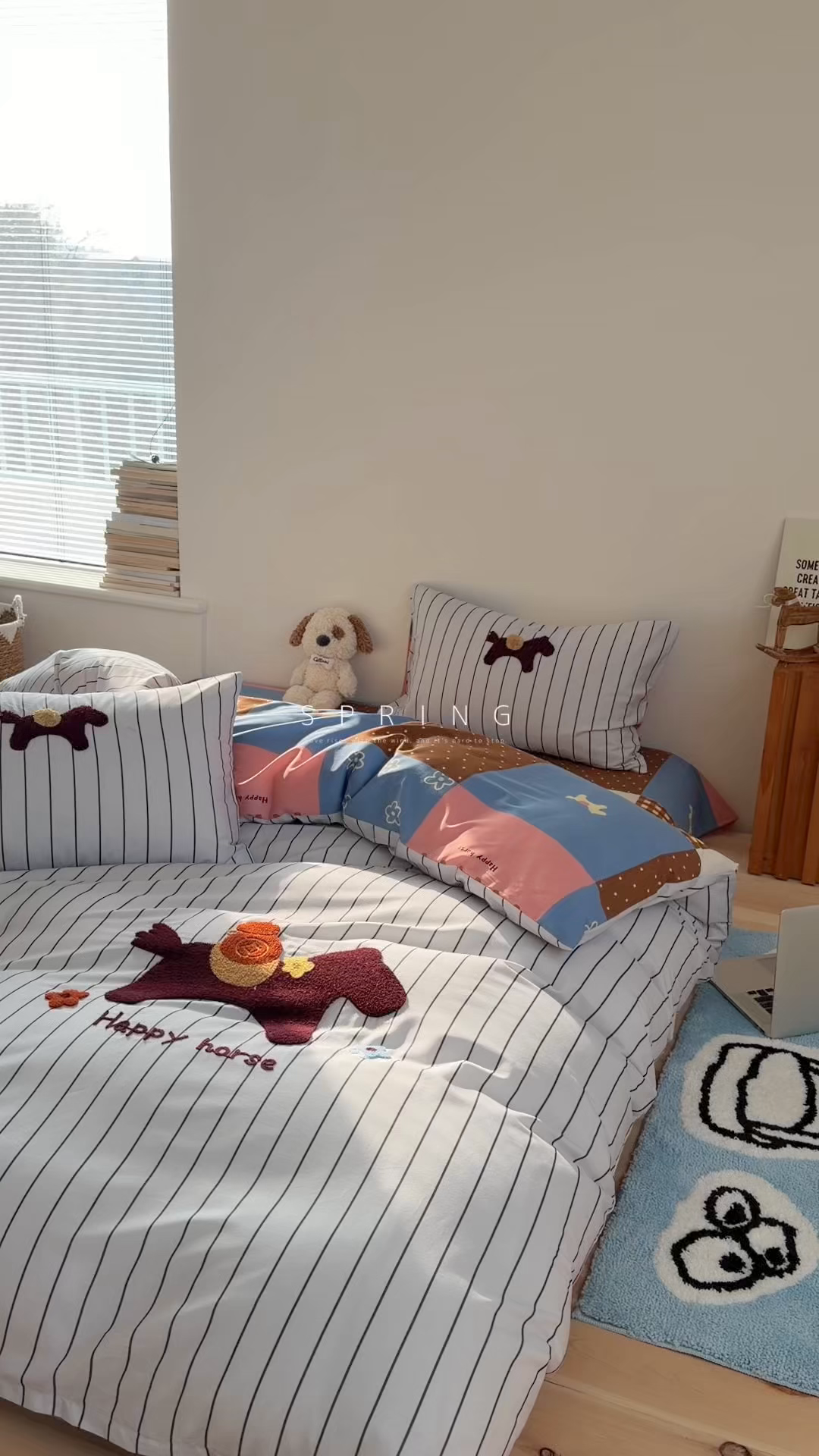 91家纺网 家纺一手货源 找家纺 （总）暖生活 2026新款全棉纯棉水洗棉印+绣四件套（会员➖5 改床笠➕10）