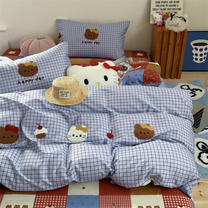 91家纺网 家纺一手货源 找家纺 （总）暖生活 2026新款全棉纯棉水洗棉印+绣四件套（会员➖5 改床笠➕10）