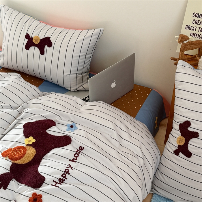 91家纺网 家纺一手货源 找家纺 暖生活 2026新款全棉纯棉水洗棉印+绣四件套（会员➖5 改床笠➕10） 马上有钱