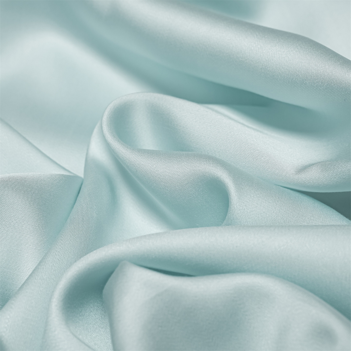 91家纺网 家纺一手货源 找家纺 美澳家纺 2026春夏新款纯色刺绣凉感水洗冰丝真丝床笠三件套 冰川蓝