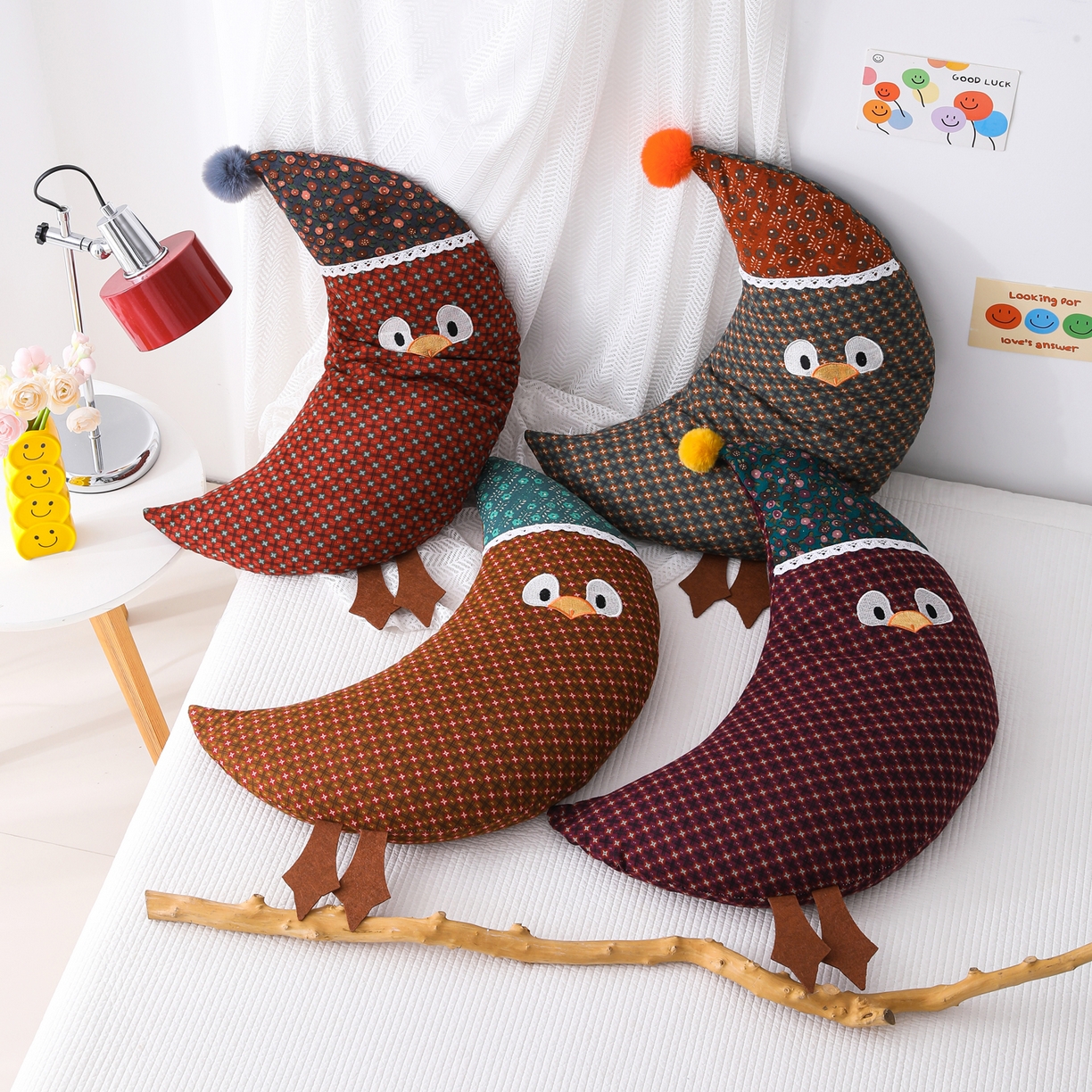 芯洲 2026新款卡通可爱小鸟造型双层纱荞麦枕枕头枕芯 组合图 仅供参考