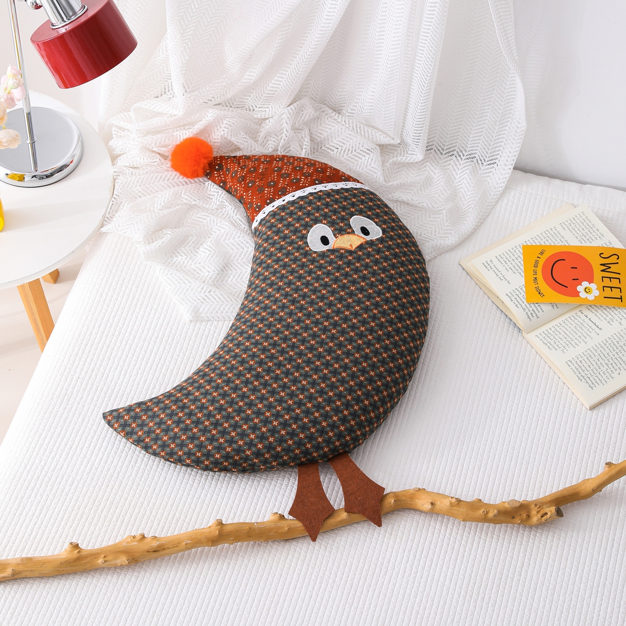 芯洲 2026新款卡通可爱小鸟造型双层纱荞麦枕枕头枕芯 月眠鸟-蓝