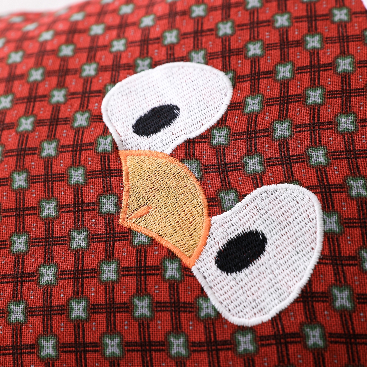 91家纺网 家纺一手货源 找家纺 芯洲 2026新款卡通可爱小鸟造型双层纱荞麦枕枕头枕芯 月眠鸟-红