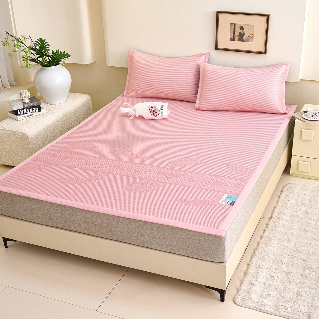 91家纺网 家纺一手货源 找家纺 （总）莱家富 2026新款A类凉感豆豆席凉席席子-平铺款