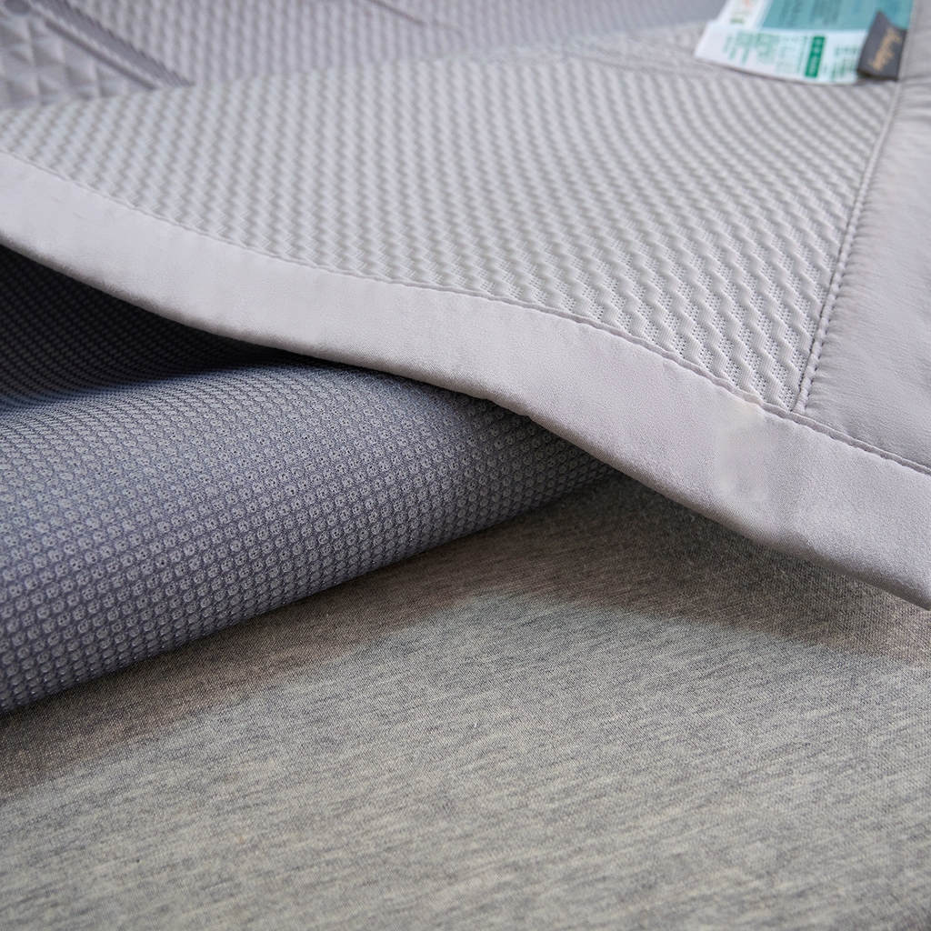 91家纺网 家纺一手货源 找家纺 莱家富 2026新款A类凉感豆豆席凉席席子-平铺款 平铺款-羽毛灰