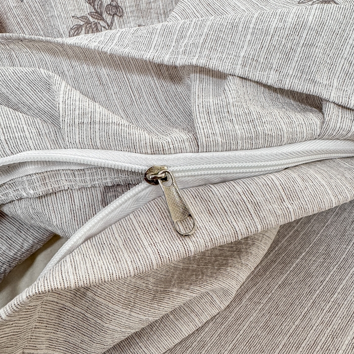 91家纺网 家纺一手货源 找家纺 大麦家纺 2026新款水洗色织棉麻花边四件套 黯费尔岛