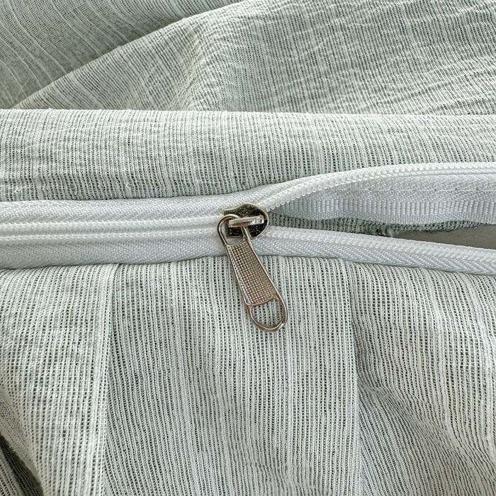 91家纺网 家纺一手货源 找家纺 大麦家纺 2026新款水洗色织棉麻花边四件套 繁花