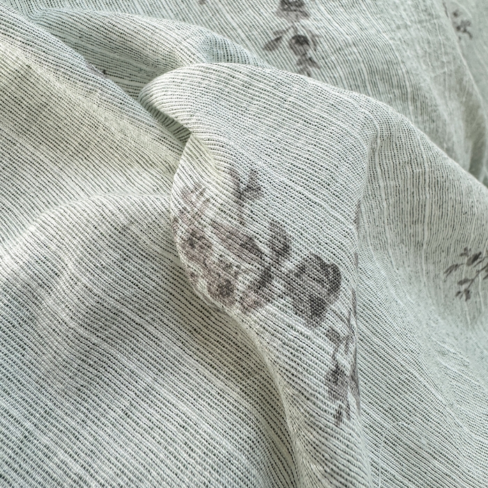 91家纺网 家纺一手货源 找家纺 大麦家纺 2026新款水洗色织棉麻花边四件套 繁花