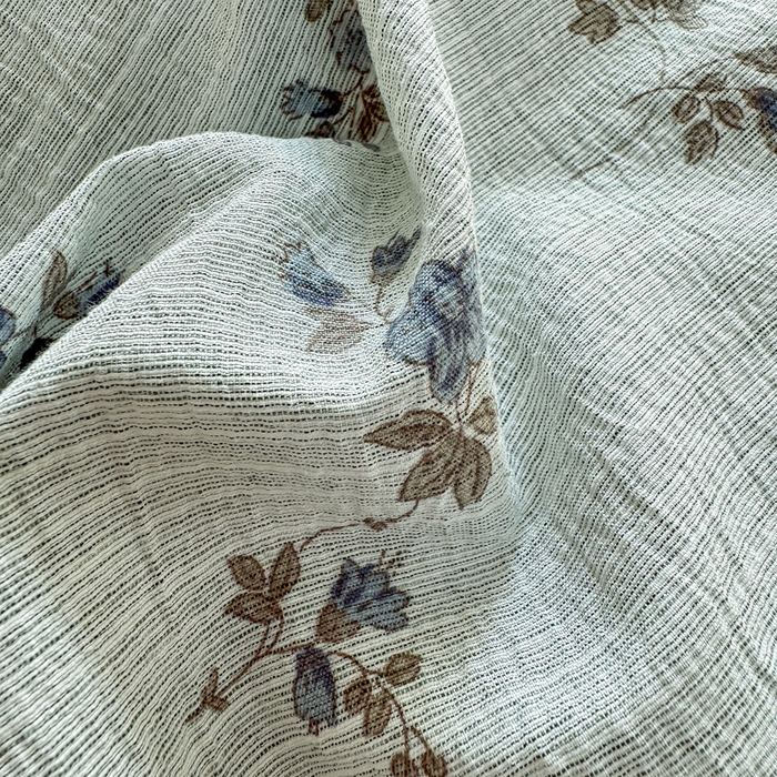 91家纺网 家纺一手货源 找家纺 大麦家纺 2026新款水洗色织棉麻花边四件套 花枝展招