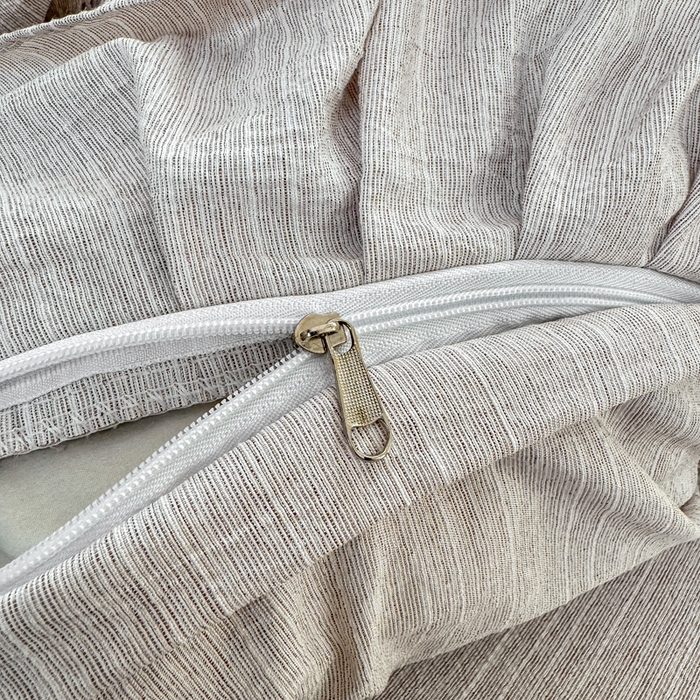 91家纺网 家纺一手货源 找家纺 大麦家纺 2026新款水洗色织棉麻花边四件套 玫瑰之吻