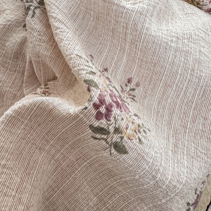 91家纺网 家纺一手货源 找家纺 大麦家纺 2026新款水洗色织棉麻花边四件套 梦初华