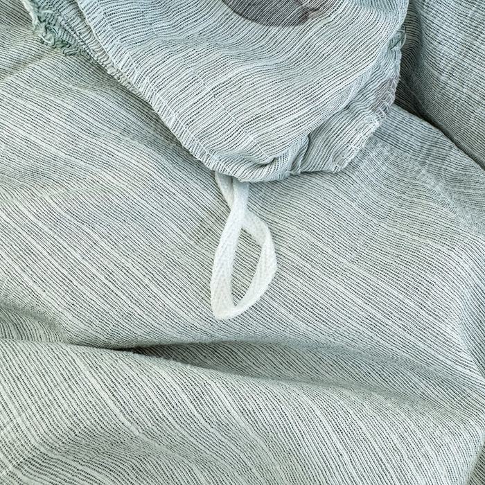 91家纺网 家纺一手货源 找家纺 大麦家纺 2026新款水洗色织棉麻花边四件套 企鹅时光