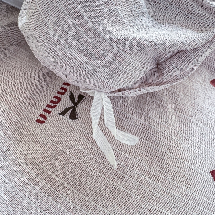 91家纺网 家纺一手货源 找家纺 大麦家纺 2026新款水洗色织棉麻花边四件套 软糖草莓