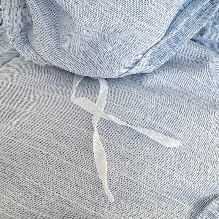 91家纺网 家纺一手货源 找家纺 大麦家纺 2026新款水洗色织棉麻花边四件套 小鹿乱撞