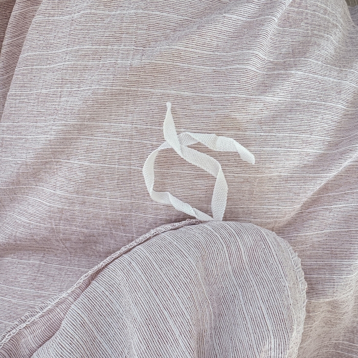 91家纺网 家纺一手货源 找家纺 大麦家纺 2026新款水洗色织棉麻花边四件套 幽兰雪魅