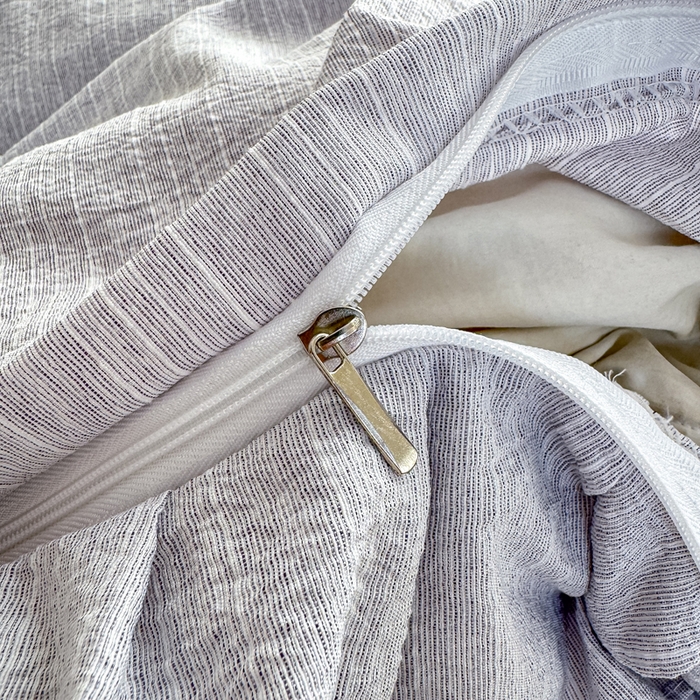 91家纺网 家纺一手货源 找家纺 大麦家纺 2026新款水洗色织棉麻花边四件套 原野青提