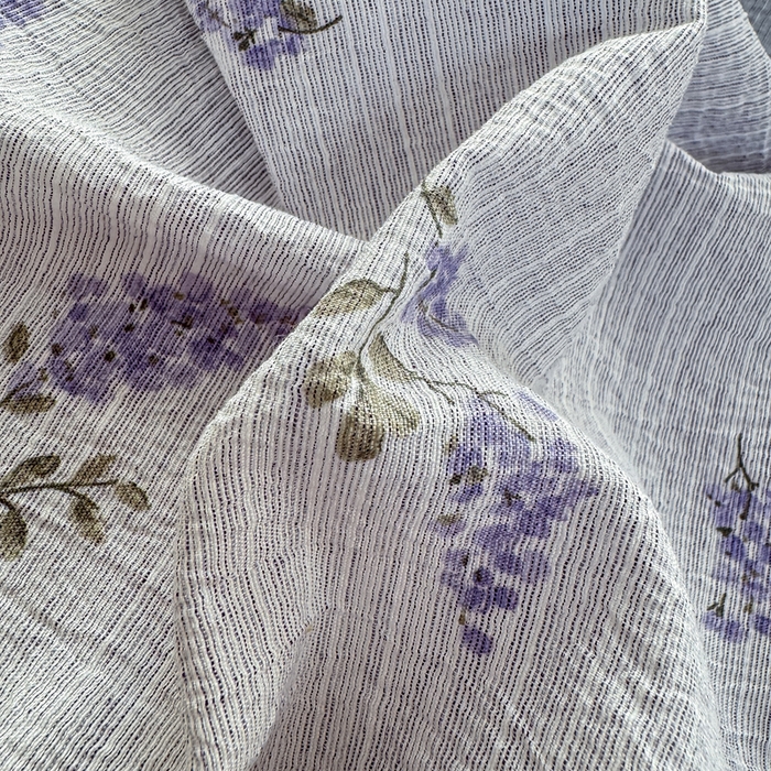 91家纺网 家纺一手货源 找家纺 大麦家纺 2026新款水洗色织棉麻花边四件套 原野青提