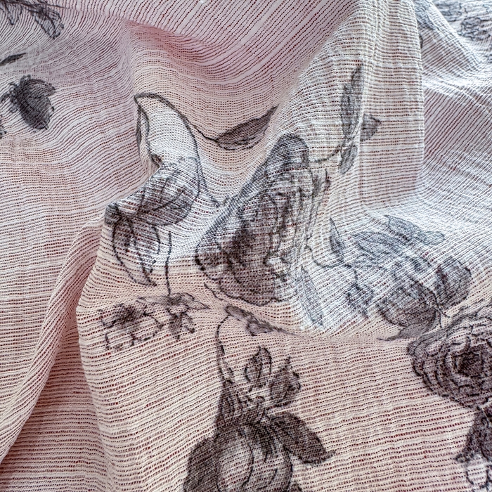 91家纺网 家纺一手货源 找家纺 大麦家纺 2026新款水洗色织棉麻花边四件套 枝含羞